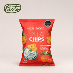 alma madre pita chips tomate